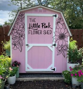 Mural Painting The Little Pink Flower Shed
